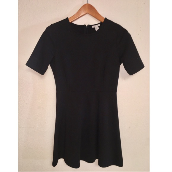 Black Forever 21 Shortsleeve Skater Dress - Picture 3 of 5